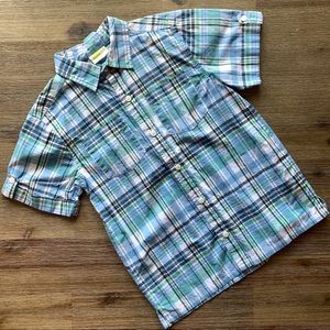 Boys Crazy 8 Plaid Short Sleeve Button Up Shirt